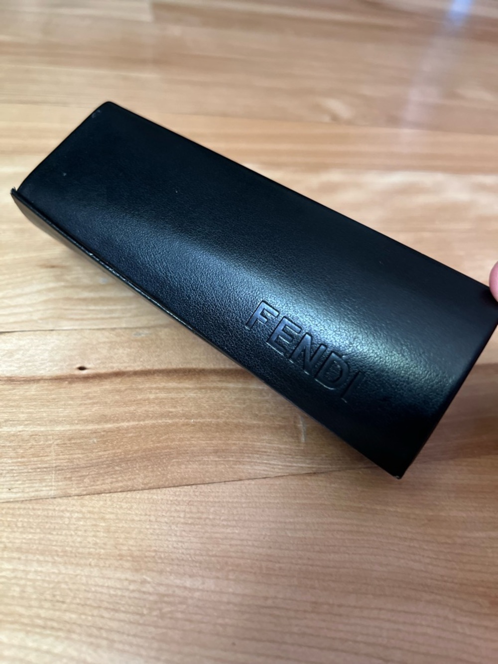 Fendi Black Leather Eyewear Case